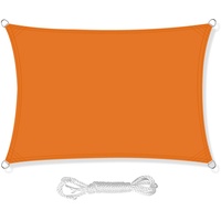 HEYOMART Sonnensegel Sonnenschutz inkl Befestigungsseile PES Polyester Wasserdicht 2