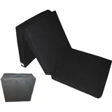 Natalia Spzoo Klappmatratze Faltmatratze mit Tragetasche 180 x 80 x 10cm - 0001 - Schwarz