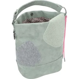 Fritzi aus Preußen Olga Limited Happy Flocked Schultertasche Kunstleder Salbei/Türkis