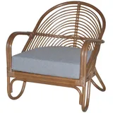 Mid.you Relaxsessel, Holz, Rattan, 70x80.5x72 cm, Stühle