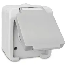 Peranova Schuko-Steckdose 1 St. Hellgrau/Dunkelgrau