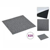 vidaXL PVC-Fliesen Selbstklebend 20 Stk. 1,86 m2 Grau