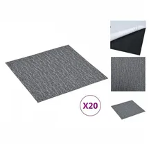 vidaXL PVC-Fliesen Selbstklebend 20 Stk. 1,86 m2 Grau