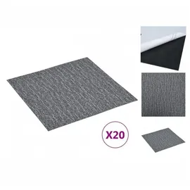 vidaXL PVC-Fliesen Selbstklebend 20 Stk. 1,86 m2 Grau