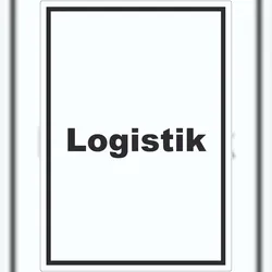 Logistik Aufkleber mit Text Transport Versand hochkant A2 (420x594mm)