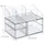 Relaxdays Make Up Organizer, mit Schubladen, Nagellack, Lippenstfit, Kunststoff, Schminkorganizer, transparent,
