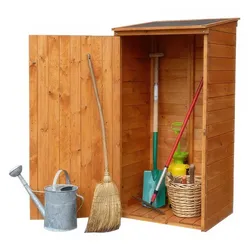 Geräte Gartenschrank Sassnitz 72,5 x 68,6 x 148 cm - Geräteschrank aus Kiefer, Natur - Geräteschuppen für Gartenzubehör im Garten