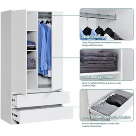 home collective Kleiderschrank 90x51x182 cm Weiß