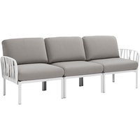 Komodo Gartensofa 3-Sitzer, weiß / grigio