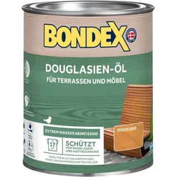 BONDEX Gartenholz Douglasien-Öl, Wasser-stop Abperleffekt, Wetterschutz, UV-Schutz, 0,75 l