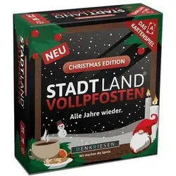 DENKRIESEN SL3012 Stadt Land Vollpfosten®: Das Kartenspiel – CHRISTMAS EDITION - Alle Jahre wieder