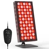 Rotlichtlampe Panel, 60LEDs Red Light, 850nm & 660nm Infrarotlampe mit Timer, 50W Hohe Leistung Rotlicht für Haus/Büro Verwenden