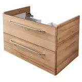 Fackelmann Waschtischunterschrank 2 Schubladen 80 x 49,2 x 47,6 cm Braun