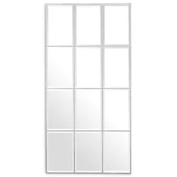 Casa Padrino Luxus Wandspiegel Silber 78,5 x H. 215,5 cm - Rechteckiger Wohnzimmer Spiegel - Schlafzimmer Spiegel - Garderoben Spiegel - Luxus Möbel - Luxus Einrichtung