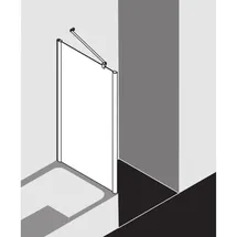 Kermi Pega Seitenwand verkürzt auf Badewanne PETVD09016VNK 90x160cm, silber hochglanz ESG Arena C