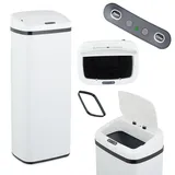 Relaxdays Sensor-Mülleimer, Abfalleimer Weiss