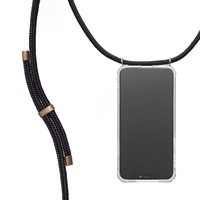 KNOK Case Handykette Kompatibel mit iPhone X/XS - Handy Hülle mit Kordel zum Umhängen - Phone Necklace in Schwarz