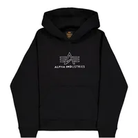 Alpha Industries Hoodie Black/Chrome XS