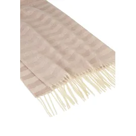 Arizona Schal ARIZONA, Damen, grau (grau, rosa), Web, Obermaterial: 100% Polyester, gemustert, gestreift, Modetücher Schal, im coolen College-Look - NEW