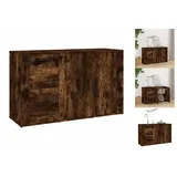 vidaXL Sideboard Räuchereiche 100x33x59,5 cm Holzwerkstoff