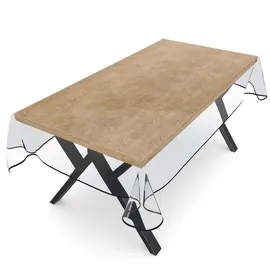 ANRO Tischdecke abwaschbar 280 x 140 cm Transparent