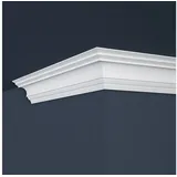 PROVISTON Stuckleiste Polystyrol 50 x 50 x 2000 mm weiß