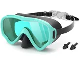 COOLOO Taucherbrille Kinder für 4-16 Jahre,180°Panorama HD Anti Nebel Anti-Leck Schnorchelmaske Kinder, Schwimmbrille mit Nasenabdeckung für Jungen Mädchen Jugendliche