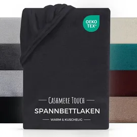 Carpe Sonno Spannbettlaken Cashmere-Touch 140 x 200 cm grau