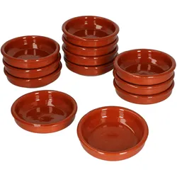 12er Set Cazuela Ton-Schale Bruno Ø10,2cm Größe XS Mittelalter Markt Wikinger