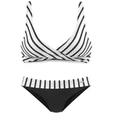 LASCANA Triangel-Bikini, in Wickeloptik, schwarz-weiß