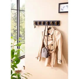 Wohnling Wandgarderobe 60 x 10 x 8 cm Schwarz