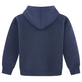 Zwilling Hoodie ""Smile" Kids", Damen, Gr. 122/128, blau (marine), Sweatware, Obermaterial: 50% Baumwolle, 50% Polyester, modisch, regular fit hüftbedeckend, ohne Ausschnitt, Langarm angesetztes Bündchen, Sweatshirts, mit bunten Buchstaben im verspieltem Design