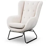 Fun Möbel Sessel Artemis Stoff Kronos 1-St. 70 x 80 x 90 cm Altweiß mit Kissen