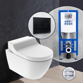 GEBERIT AquaClean Tuma Classic Komplett-SET Dusch-WC mit neeos Vorwandelement,, 146090111+16603BM#SET,