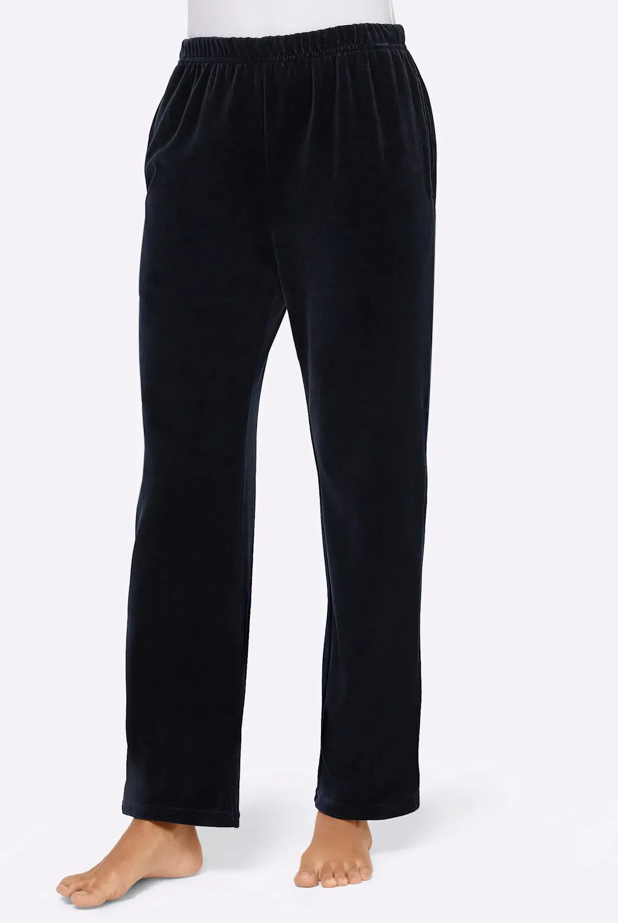 Nickihose FEEL GOOD, Damen, Gr. 36/38, Normalgrößen, blau (marine), 80% Baumwolle, 20% Polyester, unifarben, Hosen