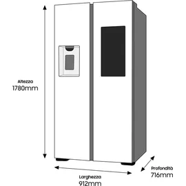 Samsung RS6HA8891B1 Side-by-Side (614 l, 1780 mm hoch, Schwarz)