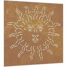 vidaXL Garten-wanddeko 55x55 Cm Cortenstahl Sonne-design vidaXL