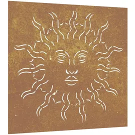 vidaXL Garten-wanddeko 55x55 Cm Cortenstahl Sonne-design vidaXL