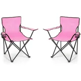 BigDean Campingstuhl Pink 2 St.