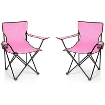 BigDean Campingstuhl Pink 2 St.