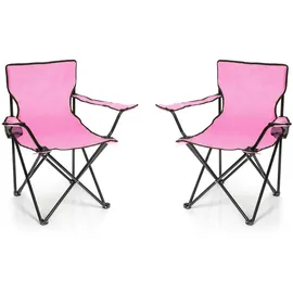 BigDean Campingstuhl Pink 2 St.