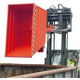 Bauer Kippbehälter Stahlblech 900 mm grau