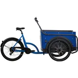 BBF BIke BBF eCargorider 3.1 Royal Lastenrad 26/24 Zoll Elektro Lastenfahrrad Cargo Bike Damen Herren Cargo Cycle bis 132 kg Zuladung blau