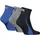 Puma Lifestyle Quarter Sneakersocken 3er Pack Blau/Grau/Schwarz 35-38