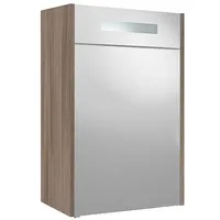 Evenes Spiegelschrank mit beleuchteter Blende, Hanf Ulme, 1 Tür,