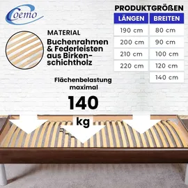 Coemo BASIC Lattenrost starr 100 x 190 cm