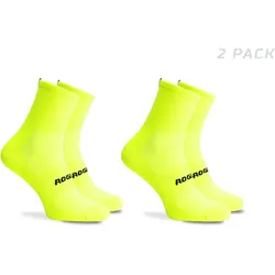 Radsport Socken Herren und Damen 2er-Pack - Coolmax - Neon-Gelb - Essential gelb XL