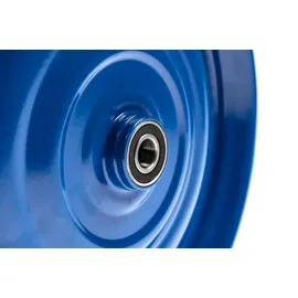 Non-branded 2 Stück Scheibenrad Anhänger Handwagen Laufrad 12 1/2 Zoll Stahl Rad Wippchen DDR Seifenkiste Blau