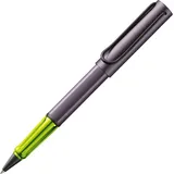 Lamy AL-star aubergine Tintenroller - leichter Stift mit transparenten, ergonomischen Griff & Strichbreite M - Gehäuse aus Aluminium – mit Tintenrollermine M 63 Strichbreite M in schwarz