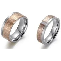 Firetti Trauring Schmuck Geschenk "LIEBE" bicolor, ca. 6,0mm breit, ca. 8,0mm breit, wahlweise mit oder ohne Zirkonia (synth) goldfarben 66